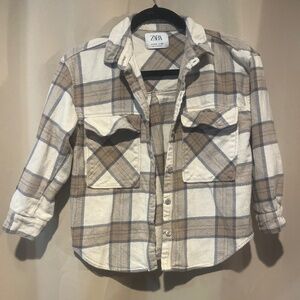 Zara plaid button-down jacket, Kids sized 9-10